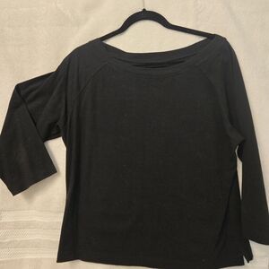 Elegant Black Long Sleeve Women's Top